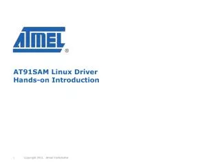 AT91SAM Linux Driver Hands-on Introduction
