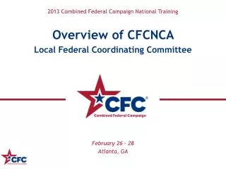 2013 Combined Federal Campaign National Training