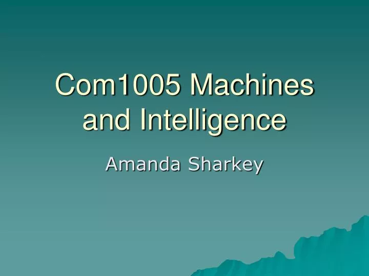 com1005 machines and intelligence