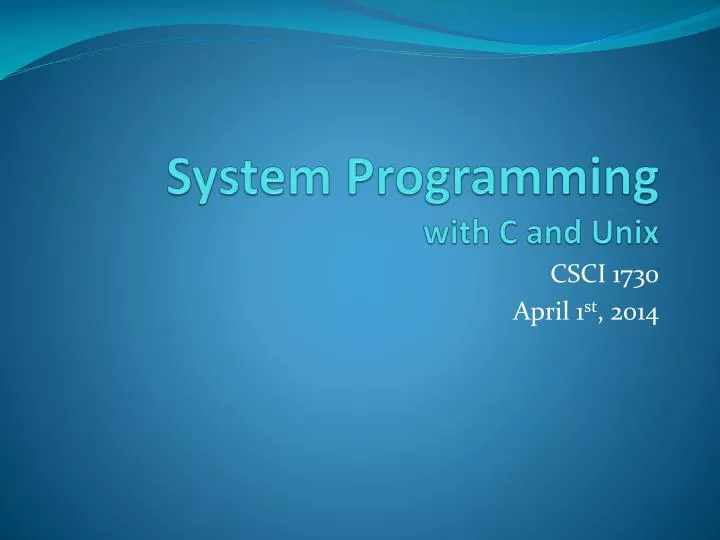 system programming with c and unix
