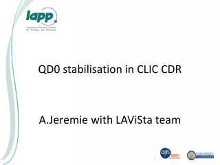 QD0 stabilisation in CLIC CDR