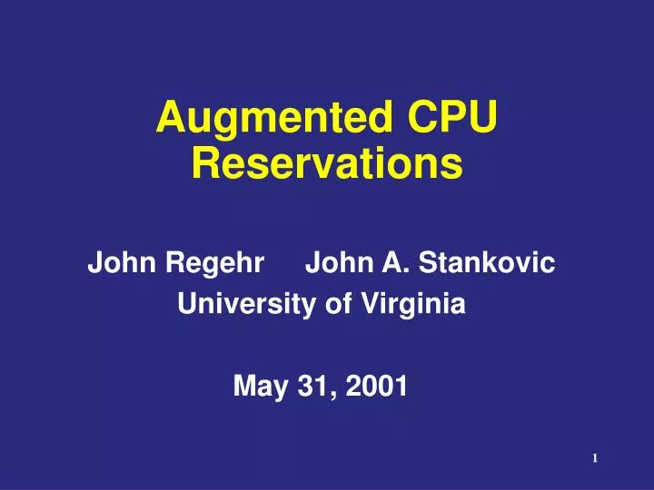 augmented cpu reservations