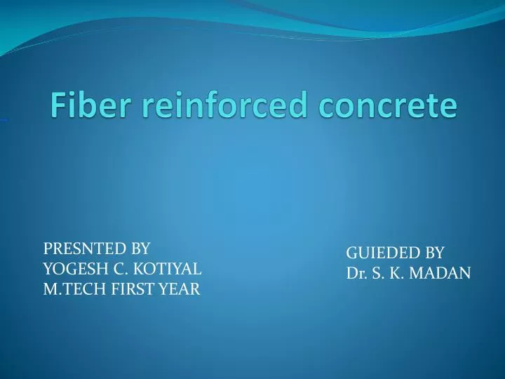 fiber reinforced concrete