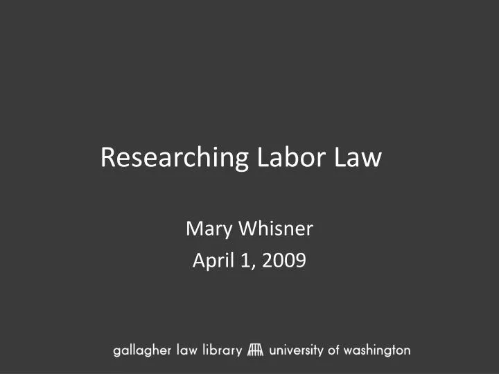 researching labor law