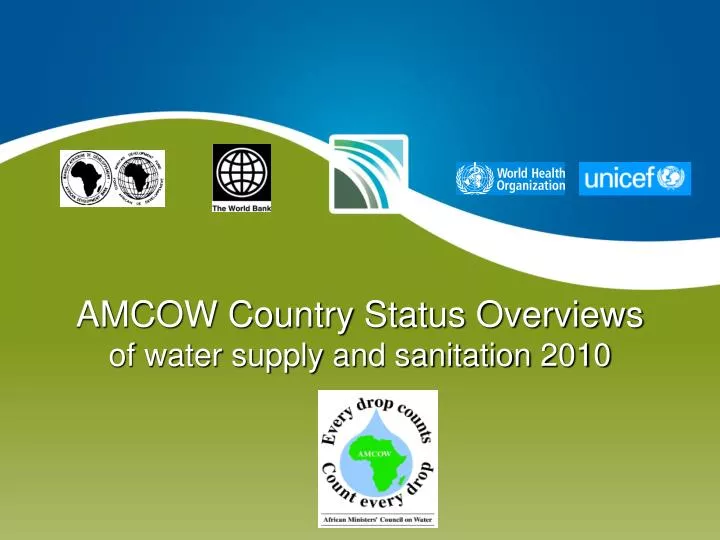 amcow country status overviews of water supply and sanitation 2010