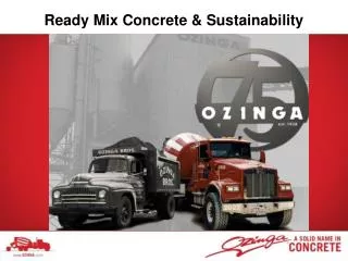 Ready Mix Concrete &amp; Sustainability