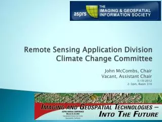 Remote Sensing Application Division Climate Change Committee