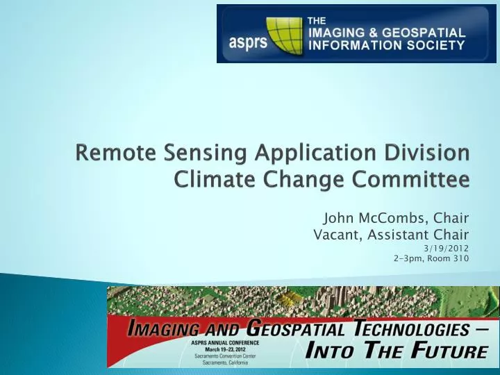 remote sensing application division climate change committee