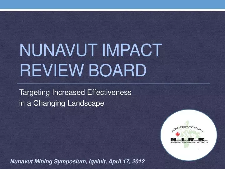 nunavut impact review board