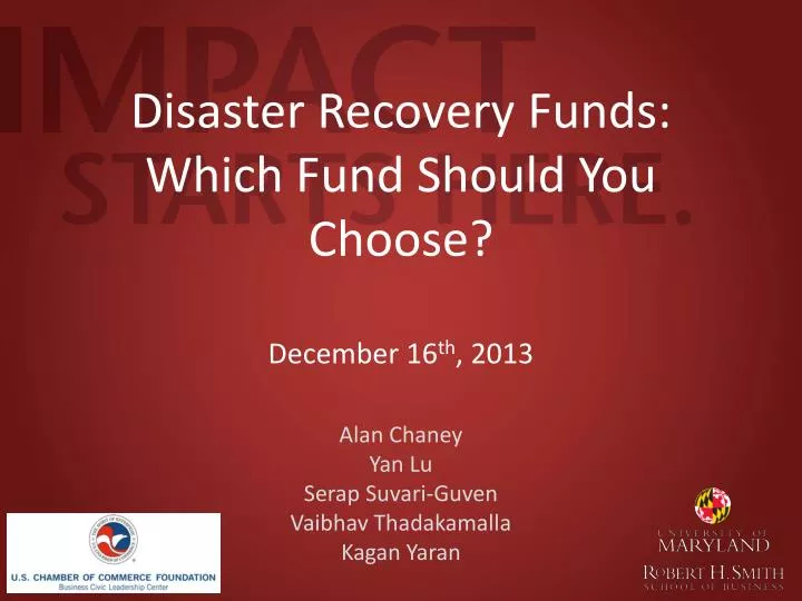 disaster recovery funds which fund should you choose december 16 th 2013