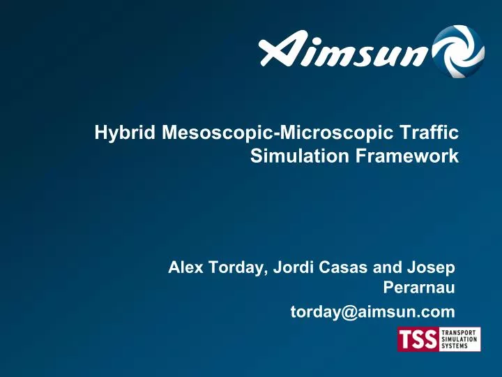 hybrid mesoscopic microscopic traffic simulation framework