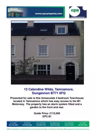 12 Calendine Wilds, Tamnamore, Dungannon BT71 6FQ