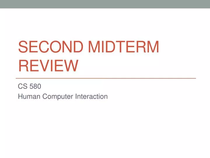 second midterm review