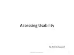 Assessing Usability - slide 1