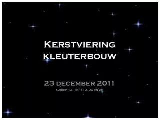 kerstviering kleuterbouw
