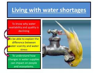 Living with water shortages