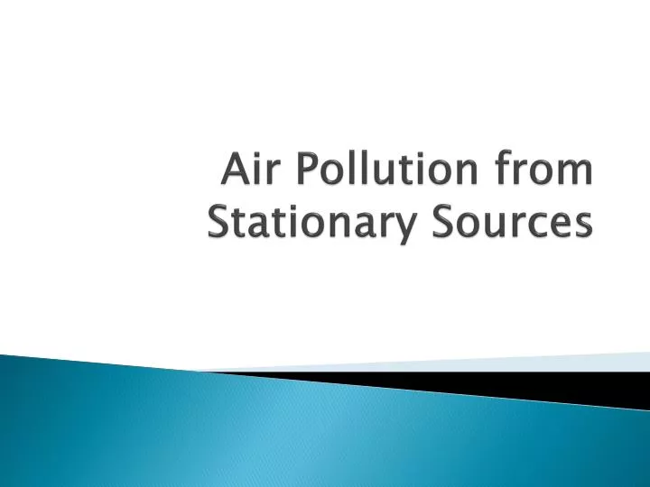 air pollution from stationary sources