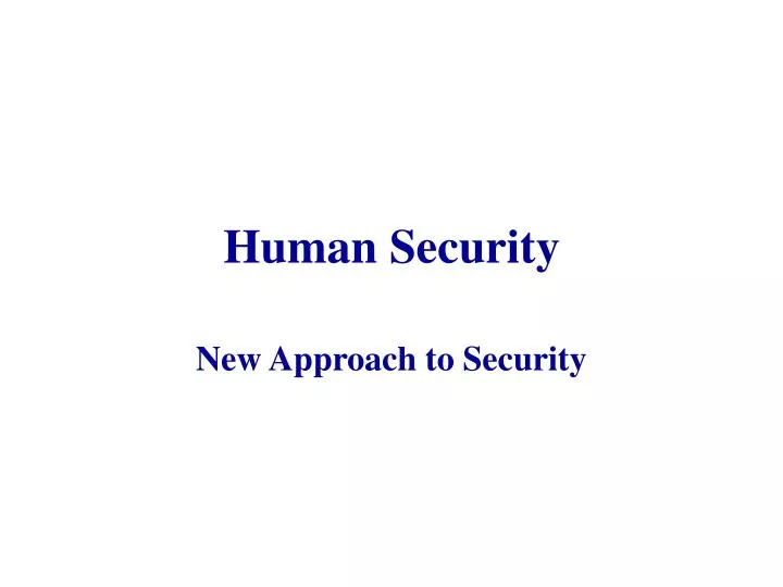 human security