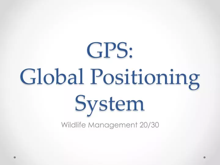 gps global positioning system