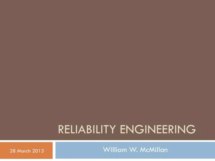reliability engineering