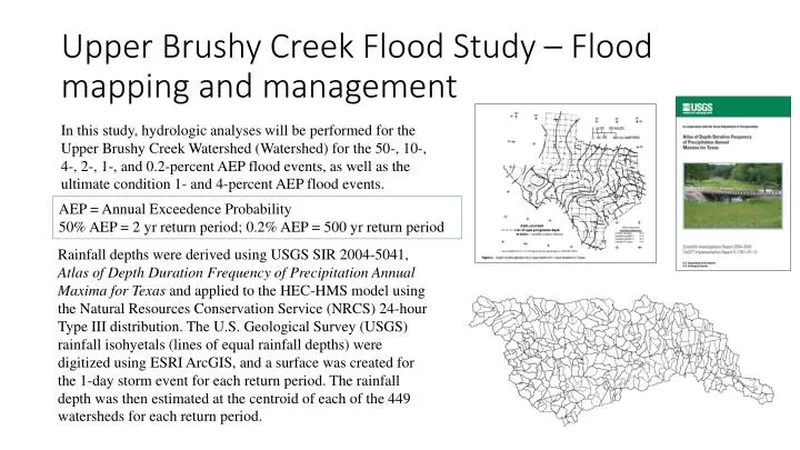 upper brushy creek flood study flood mapping and management