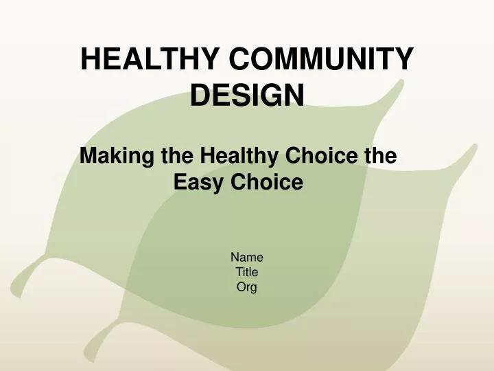 healthy community design