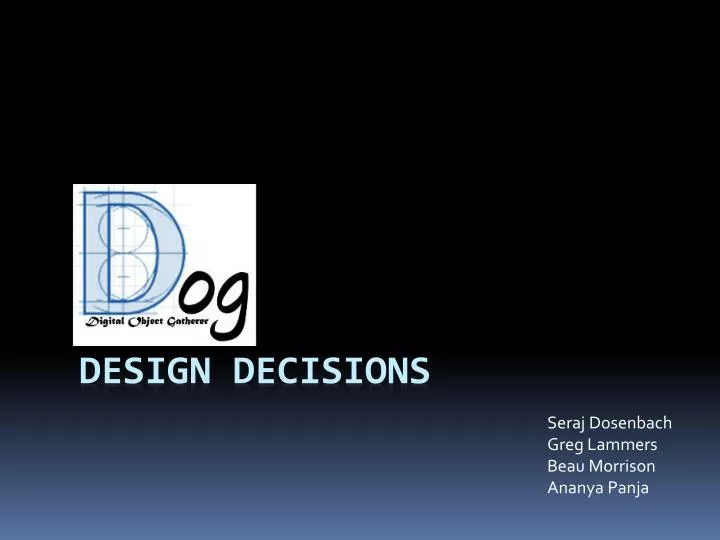 design decisions