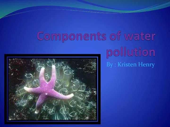 components of water pollution