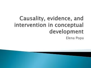 Causality, evidence, and intervention in conceptual development