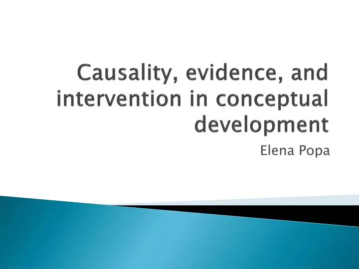 causality evidence and intervention in conceptual development