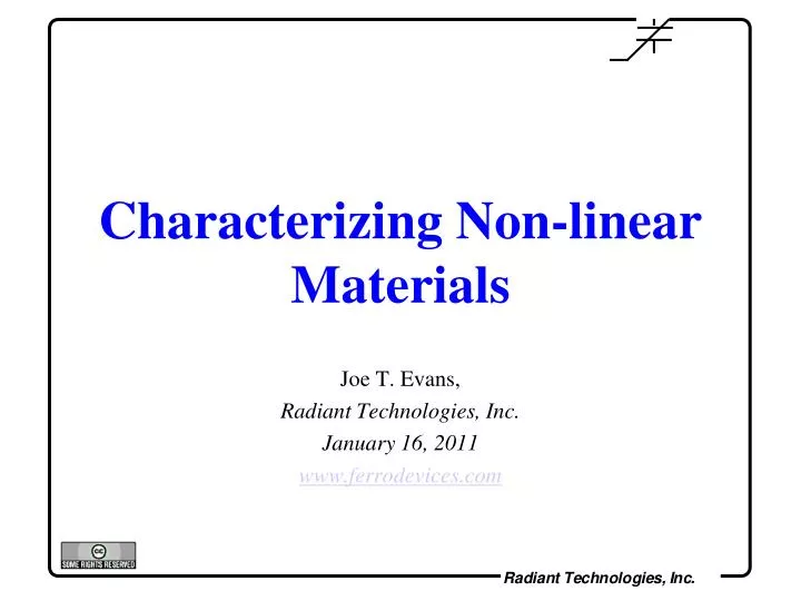 characterizing non linear materials