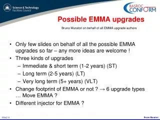 Possible EMMA upgrades