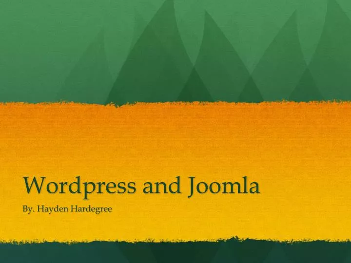 wordpress and joomla