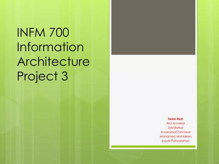 infm 700 information architecture project 3