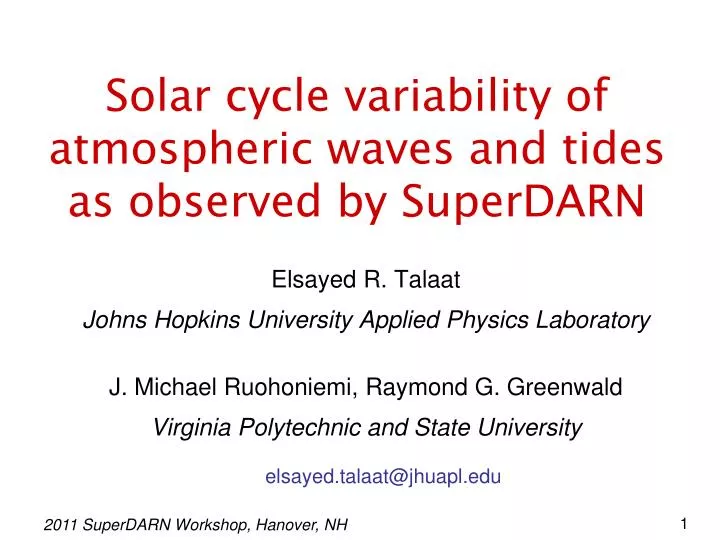 solar cycle variability of atmospheric waves and tides as observed by superdarn