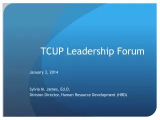TCUP Leadership Forum