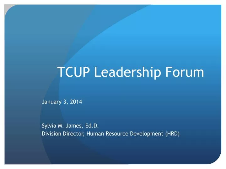 tcup leadership forum