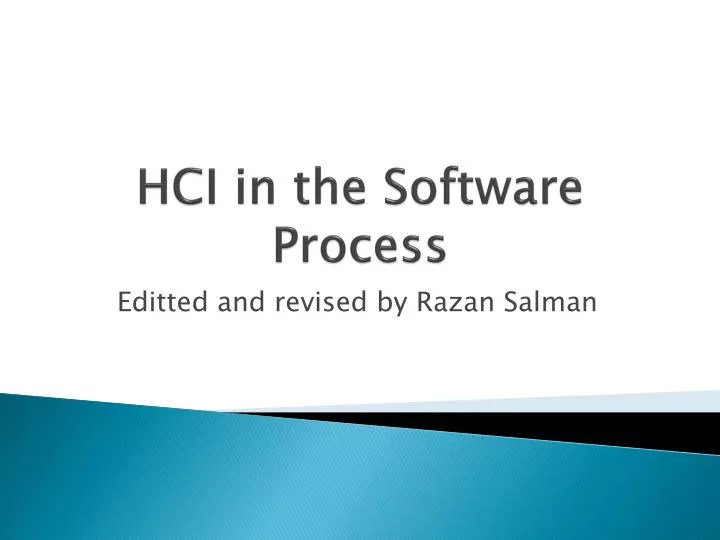 hci in the software process