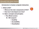 Introduction to human-computer interaction - slide 1