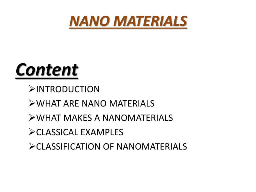 PPT - NANO MATERIALS PowerPoint Presentation, free download - ID:2394424