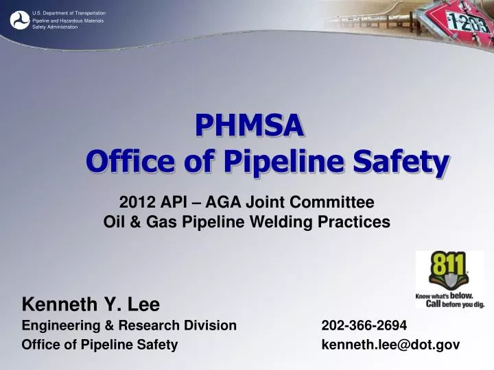 phmsa office of pipeline safety