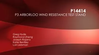 P14414 P3 Arborloo wind resistance test stand