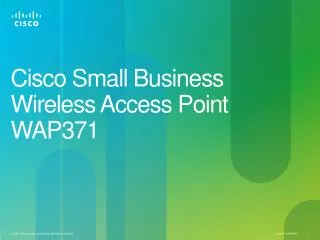 Cisco Small Business Wireless Access Point WAP371