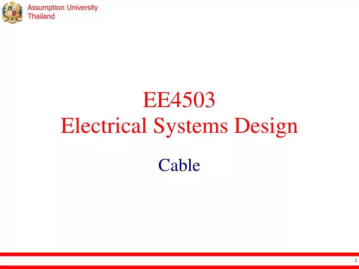 ee4503 electrical systems design