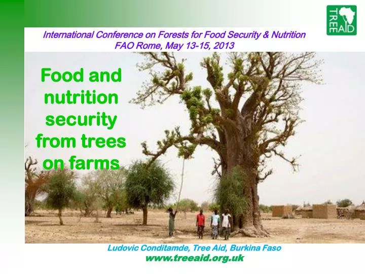 international conference on forests for food security nutrition fao rome may 13 15 2013
