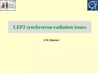 LEP2 synchrotron-radiation issues