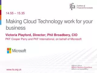 Making Cloud Technology work for your business