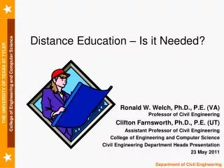 Distance Education – Is it Needed?