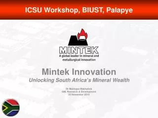 ICSU Workshop, BIUST, Palapye