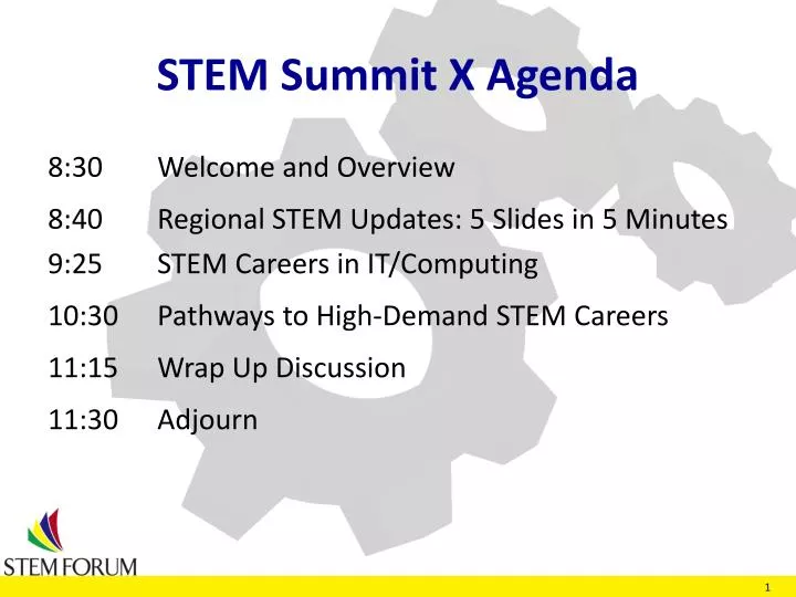 stem summit x agenda